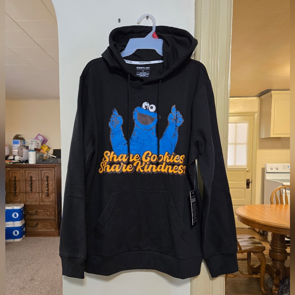 Brand new!! NWT Kenneth Cole x Sesame Strret collab Cookie Monster hoodie